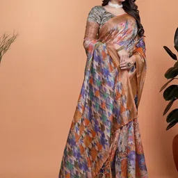 AdoreeStitch Floral Silk Blend Saree-picture-32
