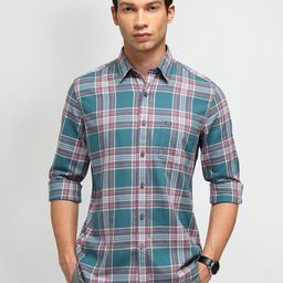 Arrow Sport Men Manhattan Slim Fit Opaque Checked Casual Shirt-picture-23