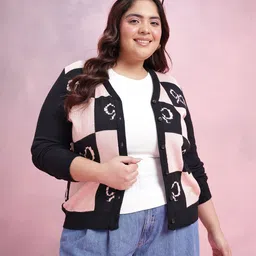 DressBerry Curve Checked Cardigan-image-81