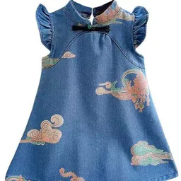 StyleCast x Revolte Abstract Print Chiffon A-Line Dress-image-29