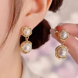 fabula Pearls Beaded Spherical Shaped Drop Earrings image 3