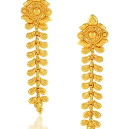 DZINETRENDZ Leaf Shaped Drop Earrings image 4