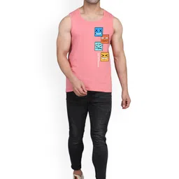 SLOWLORIS Men Pack Of 2 Printed Combed Cotton Gym Vests image 3