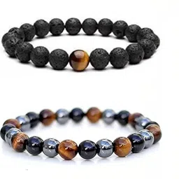 Vanira Set Of 2 Artificial Beaded Elasticated Bracelets-image-88