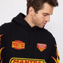 The Youth Mantra Men Graphic Printed Hooded Sweatshirt image 4