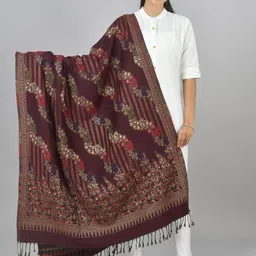 BAISA Women Paisley Woven Design Pashmina Shawl-picture-12
