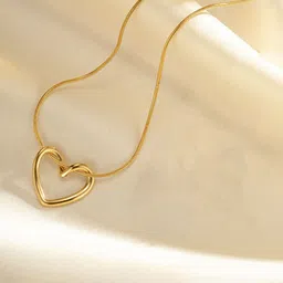 Designs & You Gold-Plated Stainless Steel Heart Shaped Pendants With Chains image 5