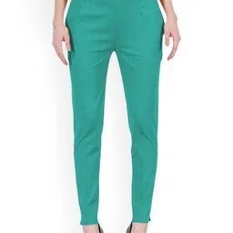 MIXFIT Women Solid Slim Fit Chinos Trousers-image-23