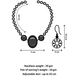 aadita Gold-Plated Kundan Stone Studded & Pearls Beaded Temple Jewellery Set image 3