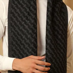 Tweedle Men Self Design Monochrome Mufflers image 2