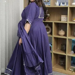 Swadeshi Shringaar Pleated Gotta Patti Anarkali Ethnic Dress image 3