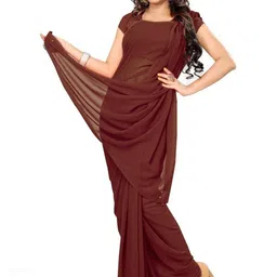 FANCYNINE Poly Georgette Saree image 2