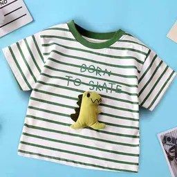 FOREVER FRIDAY Boys Striped Printed Round Neck T-shirt-picture-37