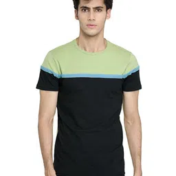 KUNDAN Colourblocked Pure Cotton T-shirt-picture-31