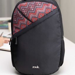 ZOUK Unisex Geometric Backpack with Compression Straps-picture-23