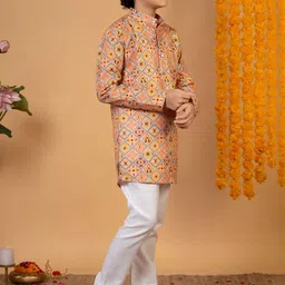 Sangria Boys Tribal Printed Regular Kurta with Pyjamas image 3
