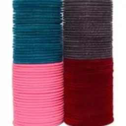 Adiba Fashion Factory Set Of 40 Multi Glass Artificial Stones & Beads Bangle image 2