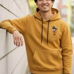 SHAUN Men Printed Hooded Sweatshirt image 2