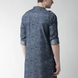 style quotient Men Printed Cotton Blend Pathani Kurta image 4