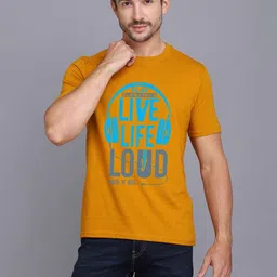 TEEFOX Typography Printed Round Neck Short Sleeves Regular Fit T-shirt-image-31