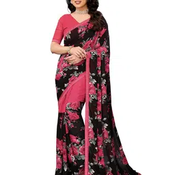 Moda Rapido Floral Poly Georgette Designer Saree-picture-28