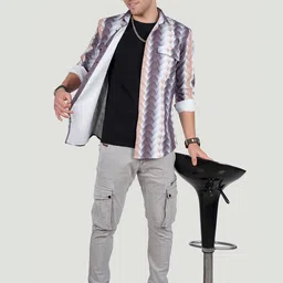 ALMATY Men Cotton Comfort Slim Fit Shirt-picture-11