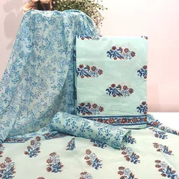 Alankaran designs Printed Pure Cotton Unstitched Dress Material image 3