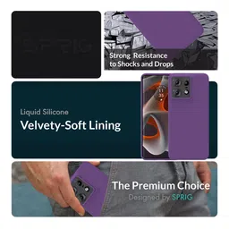 SPRIG Impact Resistant Shock Proof Silicone Motorola Edge 50 Pro Back Case image 3