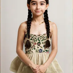 DHANYA Kids-Girls Off White Clothing Set-picture-24