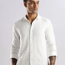 THE BEETEL HOUSE Men Air Linen Like Regular Slim Fit Casual Shirt-image-1