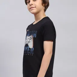 Monte Carlo Pack Of 2 Boys Typography Printed Round Neck Cotton T-shirts image 5