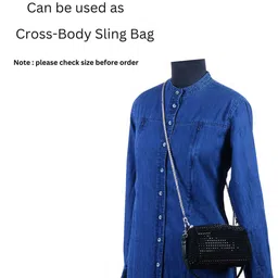 DOSYSO Embellished Structured Sling Bag image 5