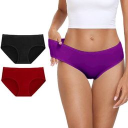 Diving Deep Women Pack Of 3 Cotton Hipster Briefs-picture-45