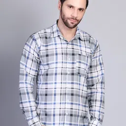 RARE CAMEL Men Checked Spread Collar Casual Shirt-image-39
