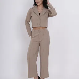 neysa Women Solid Mandarin Casual Blazer image 3
