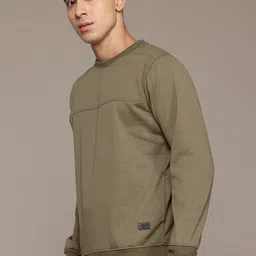 roadster Men Full Sleeve Solid Sweatshirt image 3
