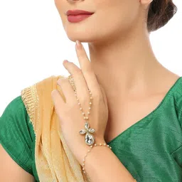 fabula Women Kundan Wraparound Bracelet image 3