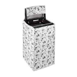 AMPEREUS White & Grey Printed Automatic Top Load Front Panel WashingMachineCover-picture-19