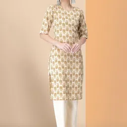 Ethnic basket Women Multicoloured Poly Crepe Kurta Sets-picture-35