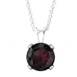 GenZcomplex Unisex Silver-Plated Garnet Stones Studded Circular Shaped Pendant-picture-41