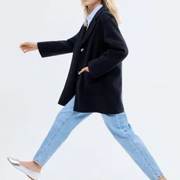 Mango Kids Girls Solid Regular Fit Overcoat-picture-20