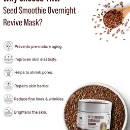 TNW the natural wash Seed Smoothie Overnight Revive Mask With Flaxseed 50g image 3