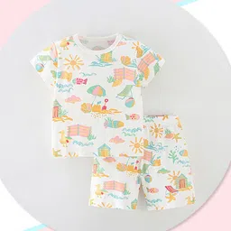 Xsole Boys Printed Round Neck T-Shirt With Shorts-image-39