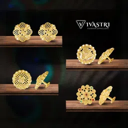 VIVASTRI Women Gold-Plated Alloy Earrings-picture-34