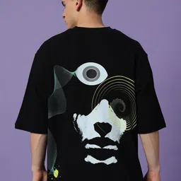 PockMAN Men Bio Finish Graphic Printed Round Neck Pure Cotton T-shirt image 1