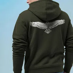 TOGS & TERRE Men Printed Hooded Pullover Sweatshirt image 4