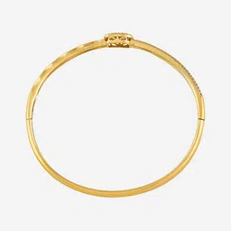 Kushal's Fashion Jewellery Gold-Plated & White Copper Zircon Bangle image 3