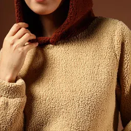 The Dry State Women Colourblocked Hooded Sweatshirt image 5