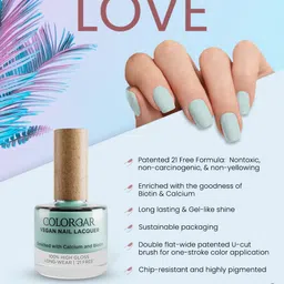 Colorbar Joyful Tone High Gloss Vegan Nail Lacquer with Biotin 8ml - Macaroons 13 image 4