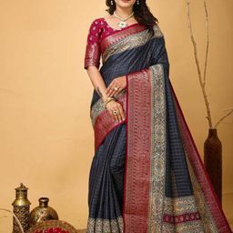 HI FI NX Checked Zari Silk Cotton Kanjeevaram Saree-picture-43